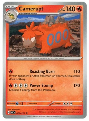 Camerupt - 028/217 - Ascended Heroes ASC - Pokemon - NM/M