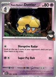 Team Rocket's Dottler 088/182 Destined Rivals