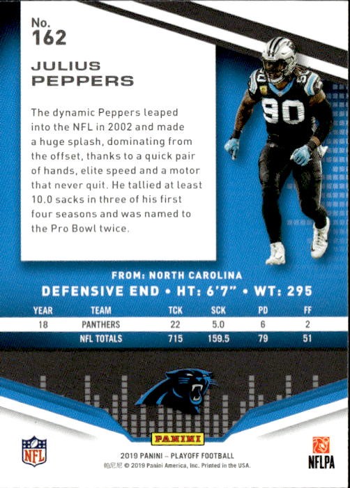 2019 Panini Playoff #162 Julius Peppers Kickoff