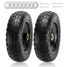 Cenipar 13" Flat-Free Tire and Wheel for 13"Garden Cart 13", black 