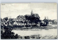 51231294 - 7750 Staad partial view, pond, church