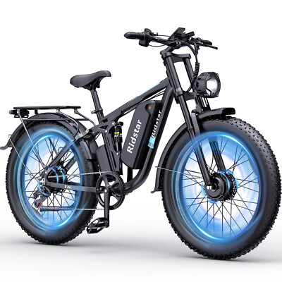 2000W 48V 23Ah Battery 26''Fat Tire Dual Motor Mountain E-Bike for Adult 