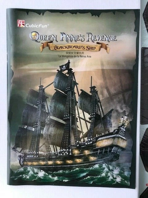 3D Puzzle Queen Anne´s Revenge Blackbeard´s Ship LED Cubic Fun Segelschiff Light - Bild 3 von 4