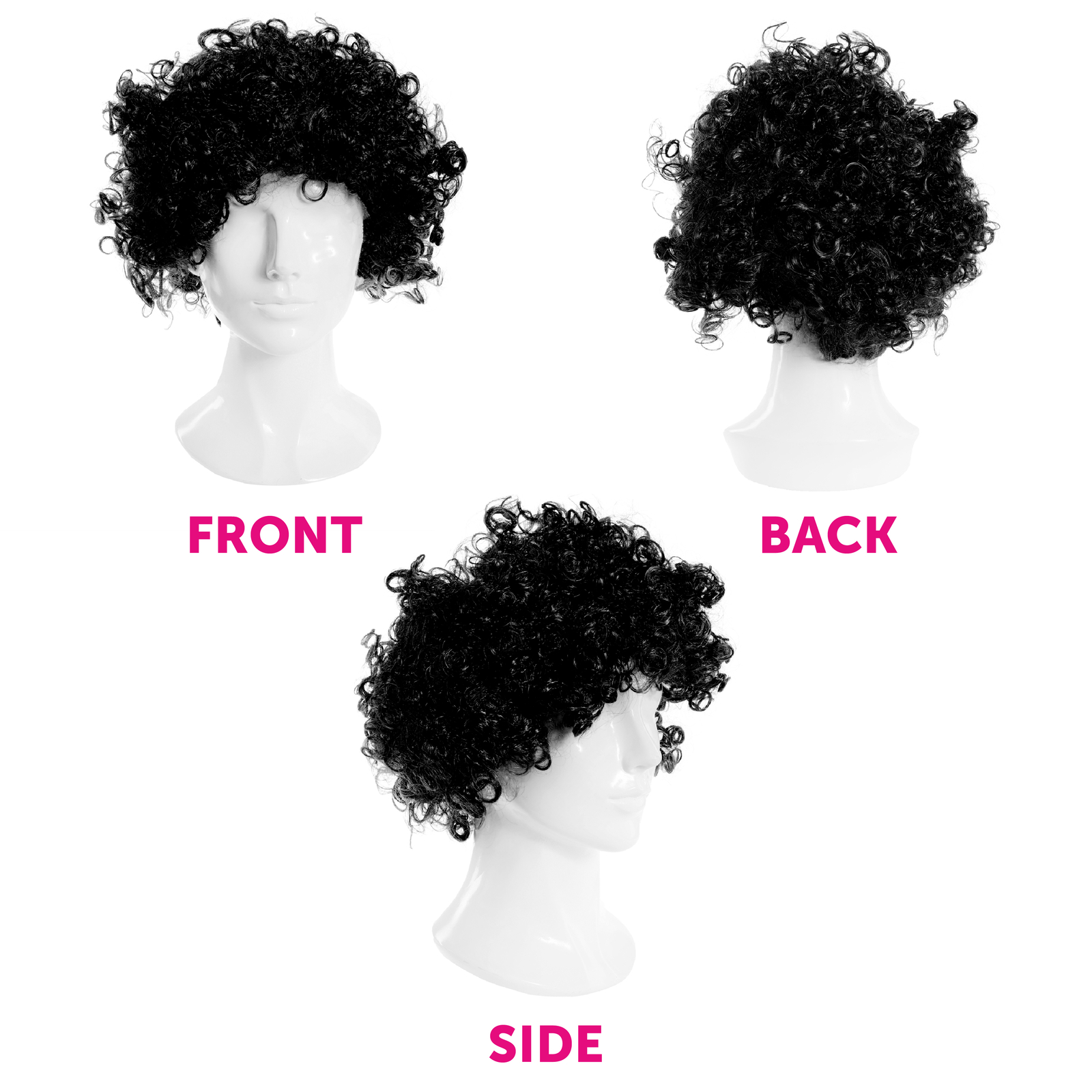 ADULTS BLACK AFRO WIG 60'S 70'S DISCO HIPPY FANCY DRESS STAG PARTY