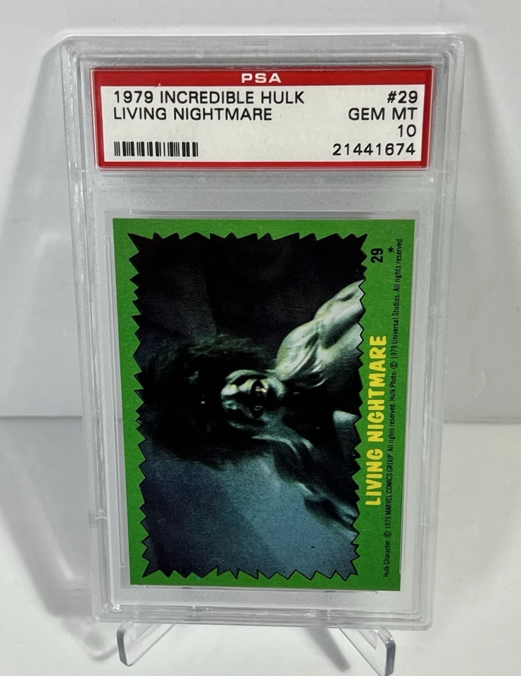The Incredible Hulk 1979 Topps Living Nightmare #29 PSA 10 - Pop 1 - Image 2 of 4