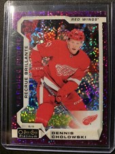 Dennis Cholowski Rookie Red Wings 195 violet Pixels 2018-19 OPC Platinum Hockey
