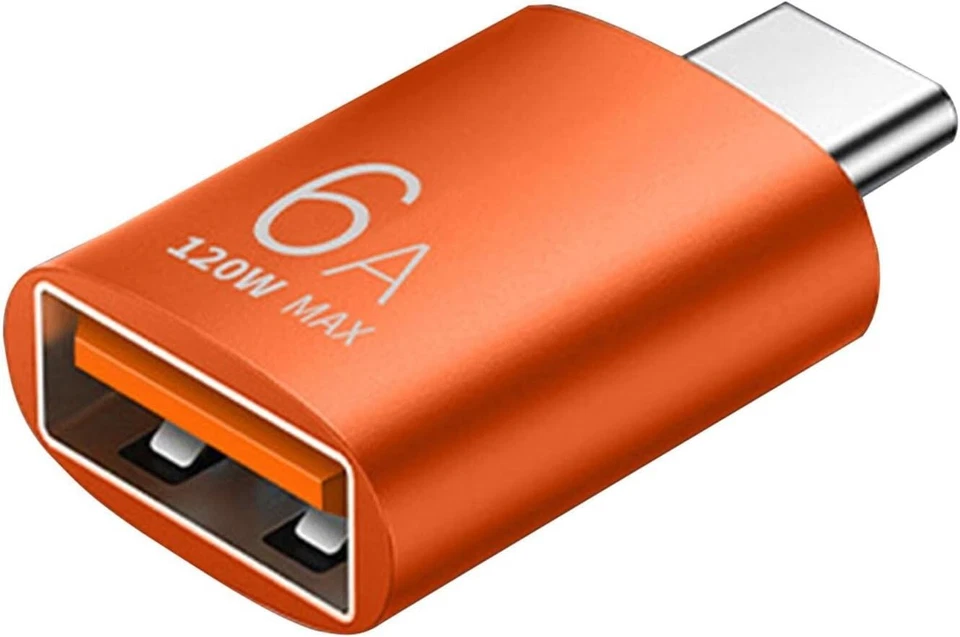 Cargador convertidor adaptador USB C tipo C macho a USB A hembra para iPhone Android Foto 3 de 4