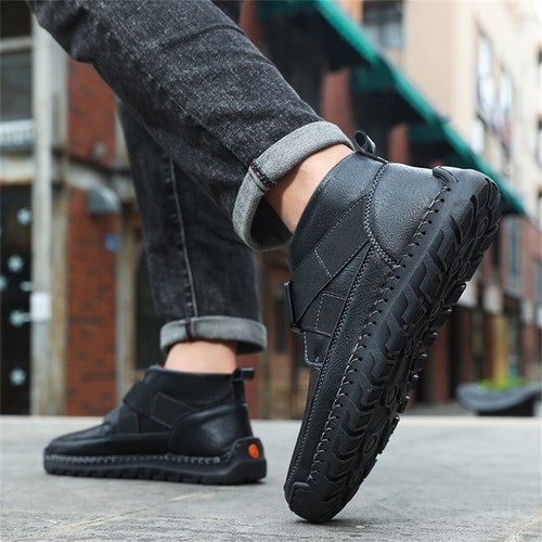 Men's Outdoor Waterproof Anti-slip Walking Shoes Men's Leather Sneaker - Picture 7 of 14