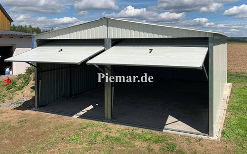 Blechgarage 5x6x2,55m Doppelgarage KFZ Lager Garage | inkl. Aufbau | 29180! - Bild 4 von 5