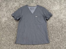 FIGS Women's Scrub Top Catarina Technical Collection Gray Size Small