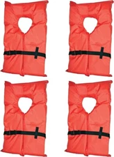 Absolute Outdoor Kent Clear Storage Bag with Type II Life Jackets, 4 Each