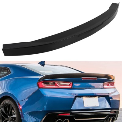 For 2016 2020 Chevy Camaro ABS Plastic Black Painted 3Pcs Rear Spoiler