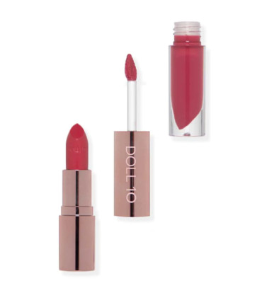 Doll 10 NUDE LIP WARDROBE DUO Lipstick/Lip Gloss - Shade ''Ever After'' NEW