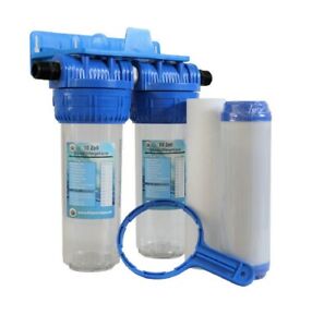 Wasser Vor Filter Gehäuse 10 Zoll 1" SET gegen EISEN Brunnen Haus Zisterne Pumpe