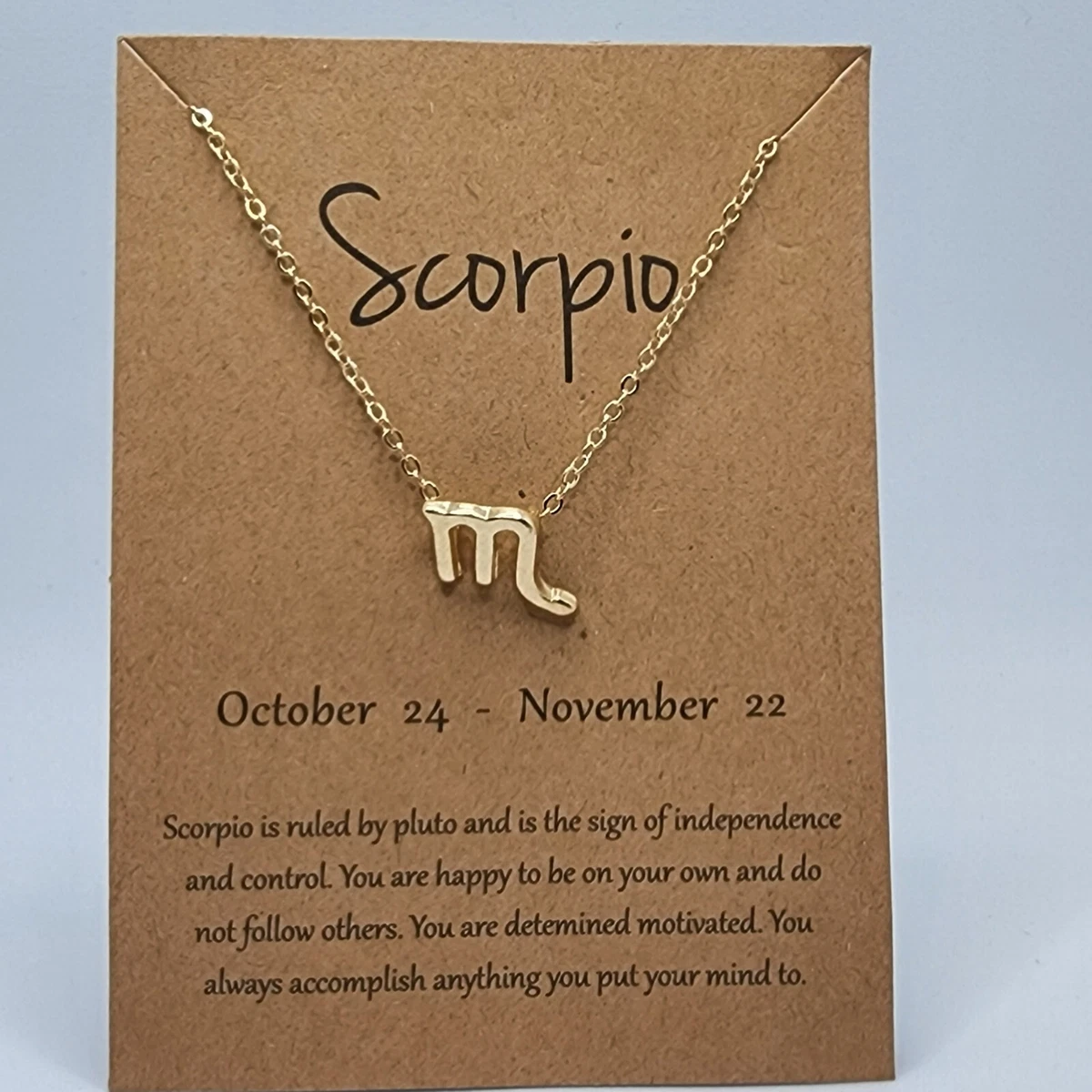 Scorpio zodiac 2024 sign necklace