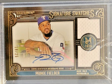 2016 Topps Museum Prince Fielder Signature Swatches Dual Relic GOLD 18/25 Auto