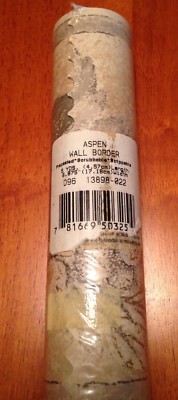 Aspen Prepasted Wall Paper Border 6.875'' X 5 Yards - Beige, Olive Green - Grapes