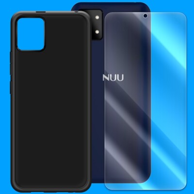Full Coverage Screen Protector+Premium Real Case for NUU Mobile A9L S6303L Phone