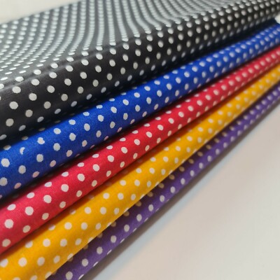 100 % Baumwollstoff Tupfen Pin Spot Nähen Handwerk Kleid Quilten Material 44 Zoll