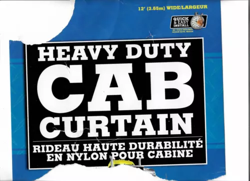 Truck Stuff Heavy Duty Cab Curtain 12 Ft Wide Large Open Used
