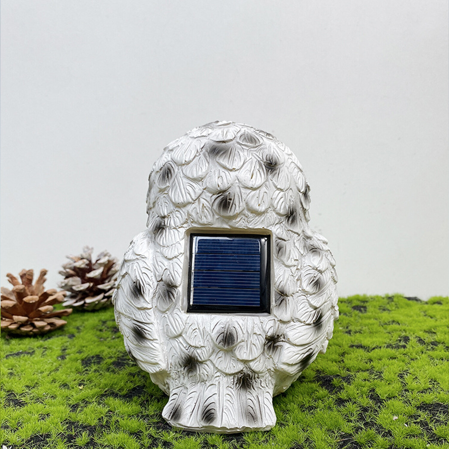 LED Owl Solar Powered Garden Ornaments Light Owl Statue Solar Light