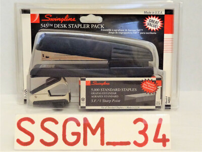 NEW Swingline 545 Black Desk Stapler Pack with 5000 Standard Staples & Remover