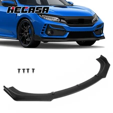 Black Front Bumper Lip Splitter Body Kit For Honda Civic Sedan 4DR 2016-2021 20