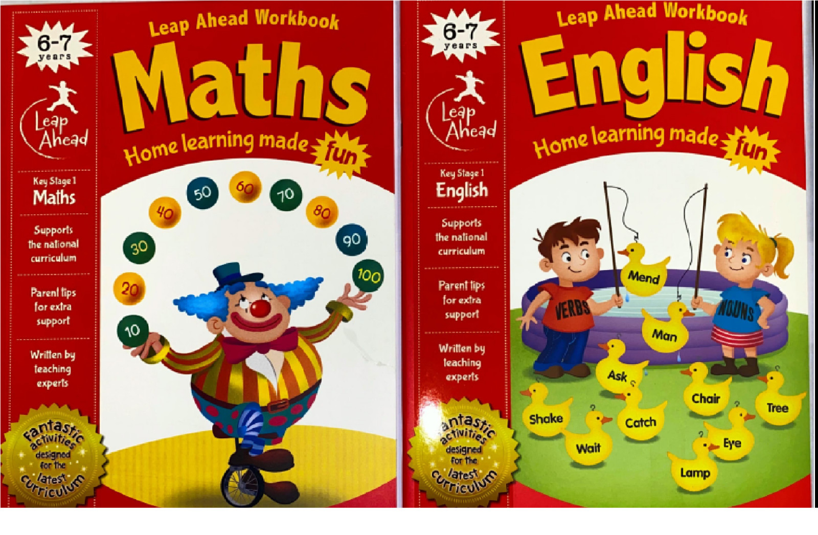 MATHS & ENGLISH Book ACTIVITY LEARNING BOOK LEAP AHEAD WORK BOOK KS1Age 6-7