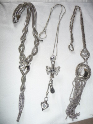 Lot De 25 Colliers Fantaisie - Matières : Pierre, Métal, Bois - Occasion