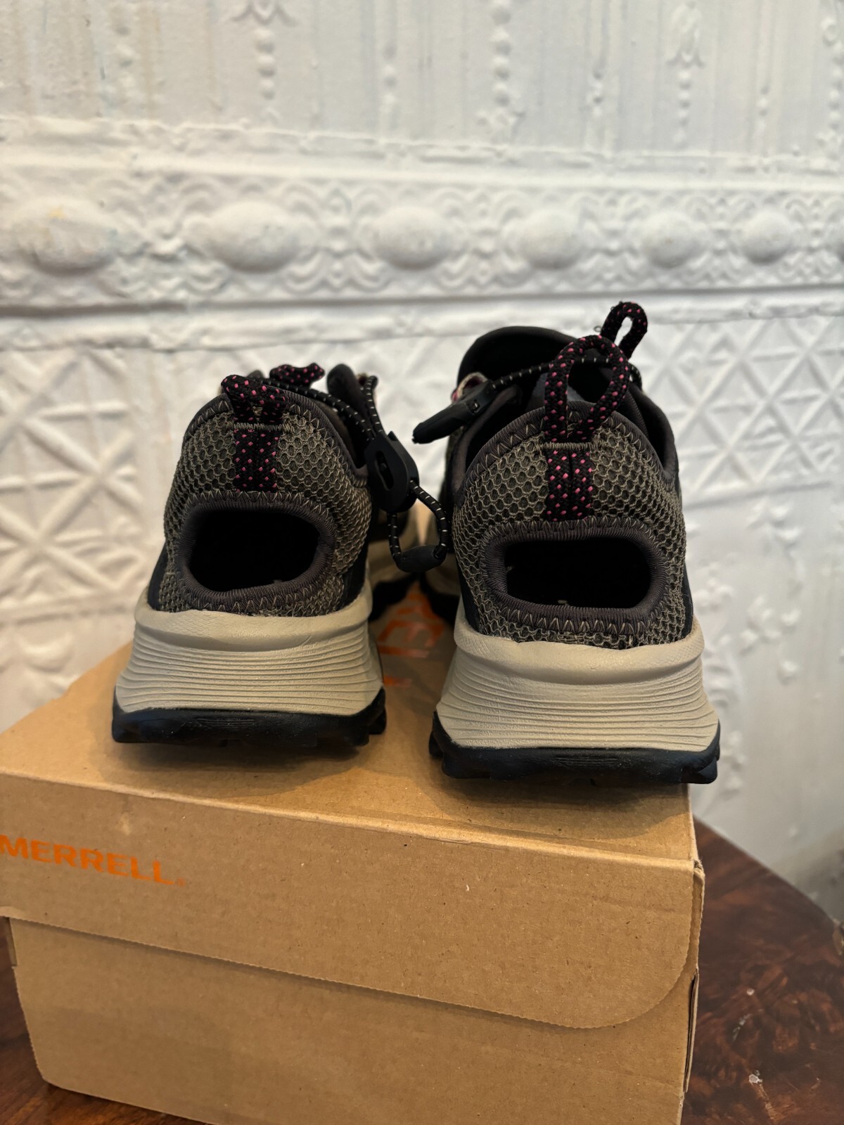 Nuovo senza scatola Merrell sandalo donna Speed Strike setaccio in pelle J135168 lichene US 7 5