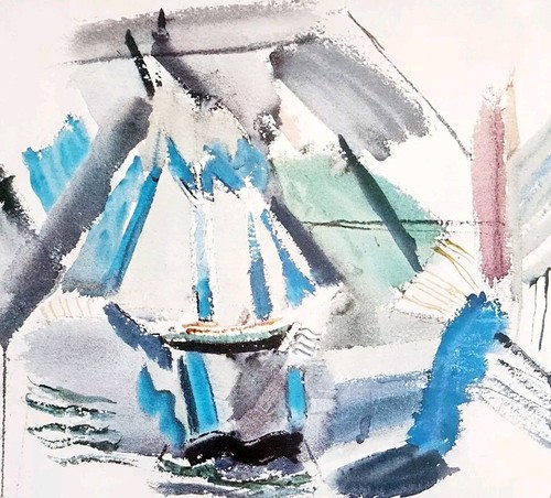 1958 Noat Off Deer Isle Marin Art Print Metropolitan Arts Vintage Maine DWLL22