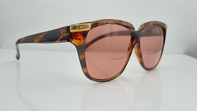 Vintage Ellen Tracy D35-20 Brown Gold Oval Italy Sunglasses  display picture 3
