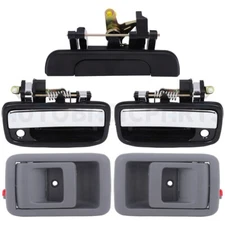 For 1995-2004 Toyota Tacoma 4x Chrome Outer & Gray Inner Door Handle & Tailgate