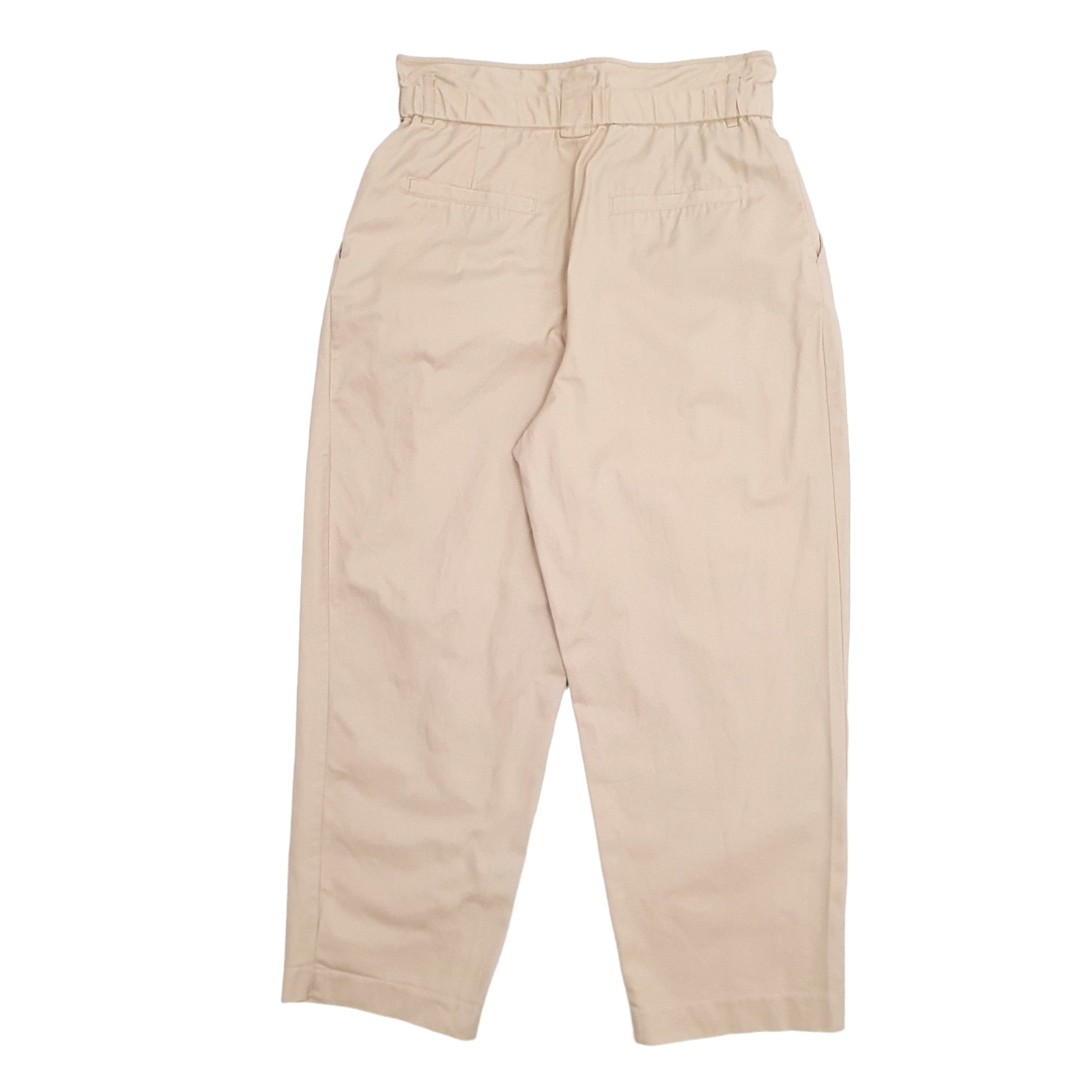 H&M Pleated Chino Trousers Cotton Beige Womens  12 image 2