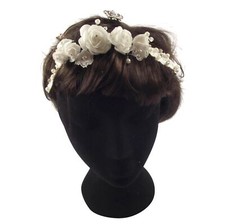White Diamante Slim Head Piece - Wedding Fascinator