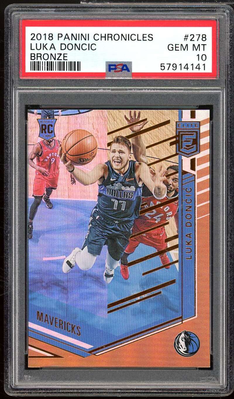 Luka Doncic Rookie Card 2018-19 Panini Chronicles Bronze #278 PSA 10