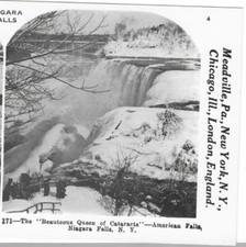 Queen of Cataracts, American Falls, Niagara, NY, 1978 Reproduction Stereoview