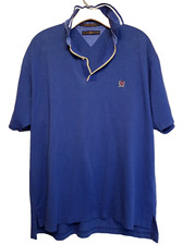 Tommy Hilfiger: Vintage Blue 2 Button Collared Polo Shirt, Mens Medium