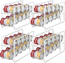 4 Pack Can Dispenser Rack, Stackable Can Storage Organizer Holder for Kitchen