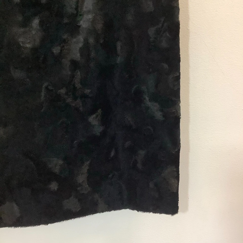 Falda con textura de piel negra Worth Designer talla 10 Foto 3 de 4