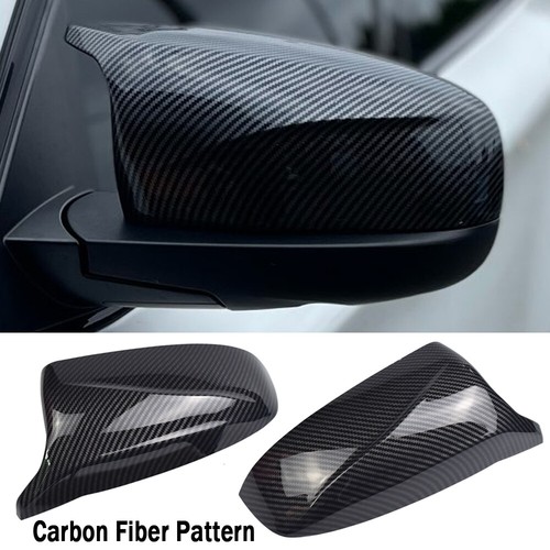 For BMW X5 E70 X6 E71 2007-2013 Side Mirror Cover Cap M Horn Carbon Fiber Look - Foto 2 di 7