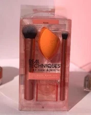 REAL TECHNIQUES Ultimate Base Set makeup brush Face & Concealer Sponge 91574 new