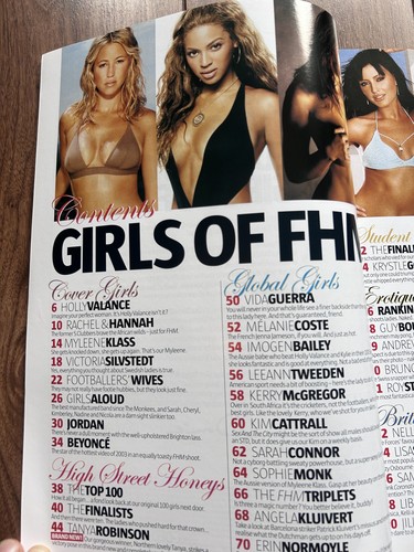 FHM Magazine The Girls of 2003 Annual Edition - Beyonce Jordan Myleene Klass - Picture 3 of 8