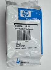 One (1) HP 56 Black C6656A Black Ink Cartridge for Deskjet - NEW & SEALED