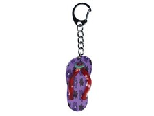 Flip-flop Keychain Miniblings Keyring Rubber Sandal Purple