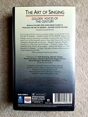 THE ART OF SINGING - GOLDEN VOICES OF THE CENTURY Vintage VHS Tape