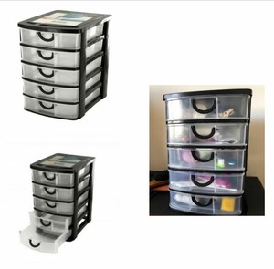 Details About 5 Drawer Storage Bins Black Plastic Organizer Cabinet Clothes Containers Desktop Details About 5 Drawer Storage Bins Black Plastic Organizer Cabinet Clothes Containers Desktop