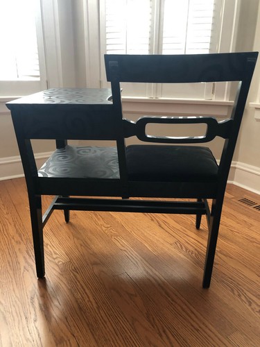 60s Shabby Chic Judestuff Functional Art Gossip Bench or School Chair - Picture 5 of 11