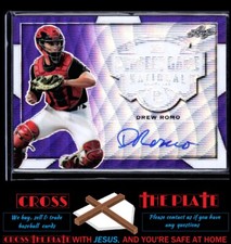 1-2019 Leaf Perfect Game Nat Show Purple Wave Auto /8 Drew Romo Rockies #BA-DR1