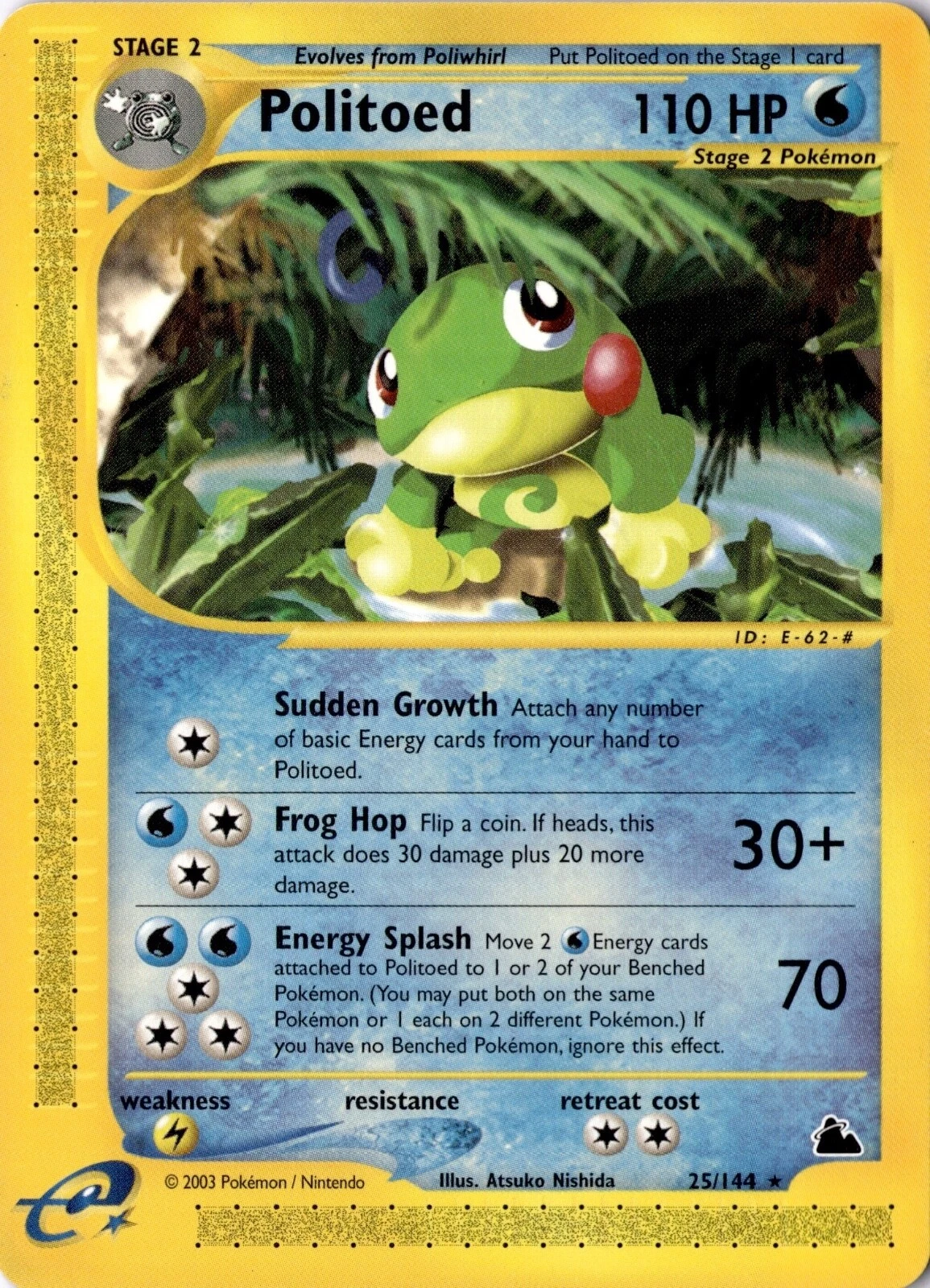 Politoed 025/144 - Skyridge -  Pokemon - NM